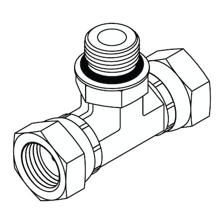 Hydraulic Fitting-Steel06MOR-06FPX-06FPX TEE